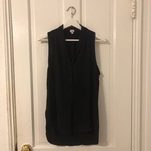 Aritzia Wilfred half button down tank blouse